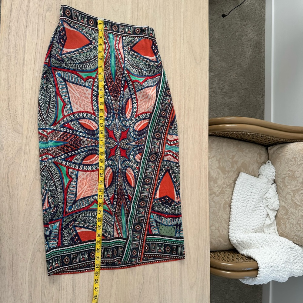 Anthropologie Maeve Geoda printed silk midi skirt - Picture 3 of 14